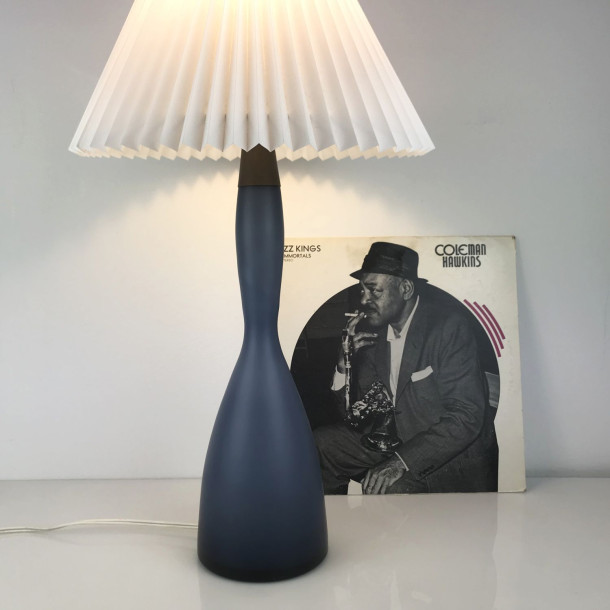 Sjlden Bent Nordsted bordlampe fra Kastrup Glasvrk